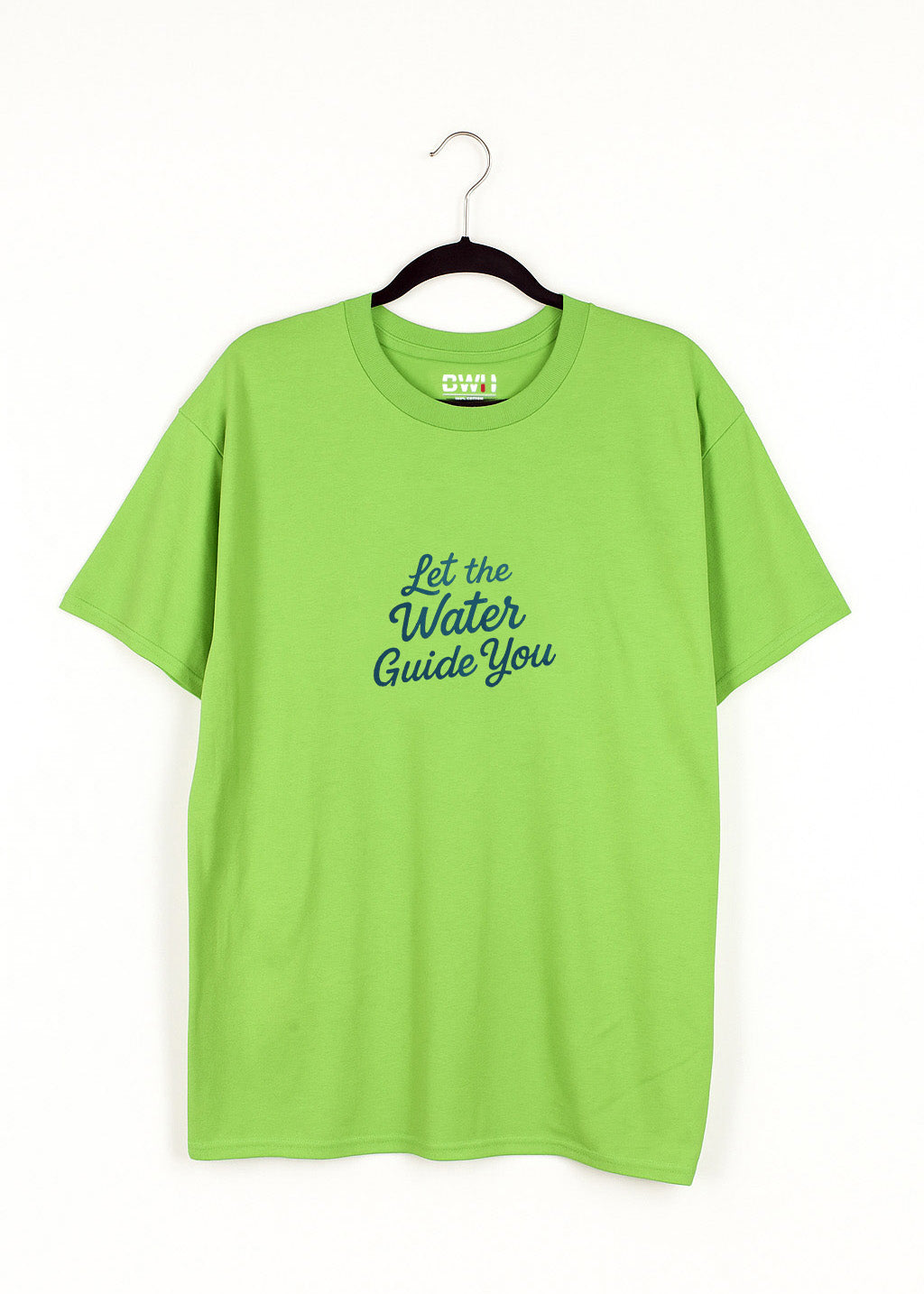 t-shirt_green kiwi_boat in the water