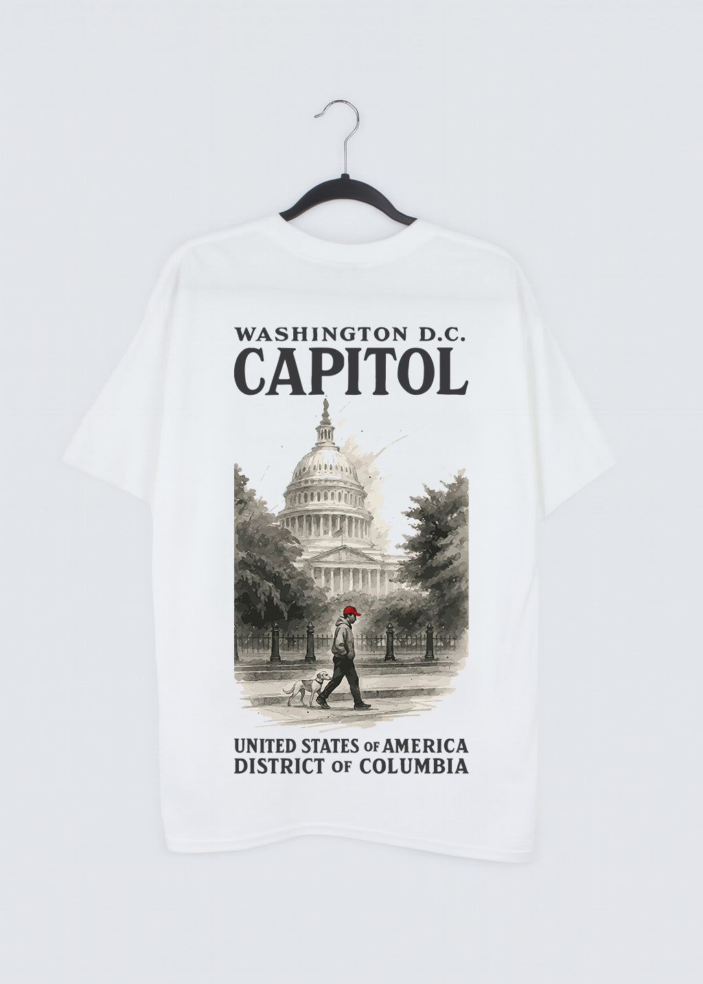 t-shirt_white_capitol man & dog