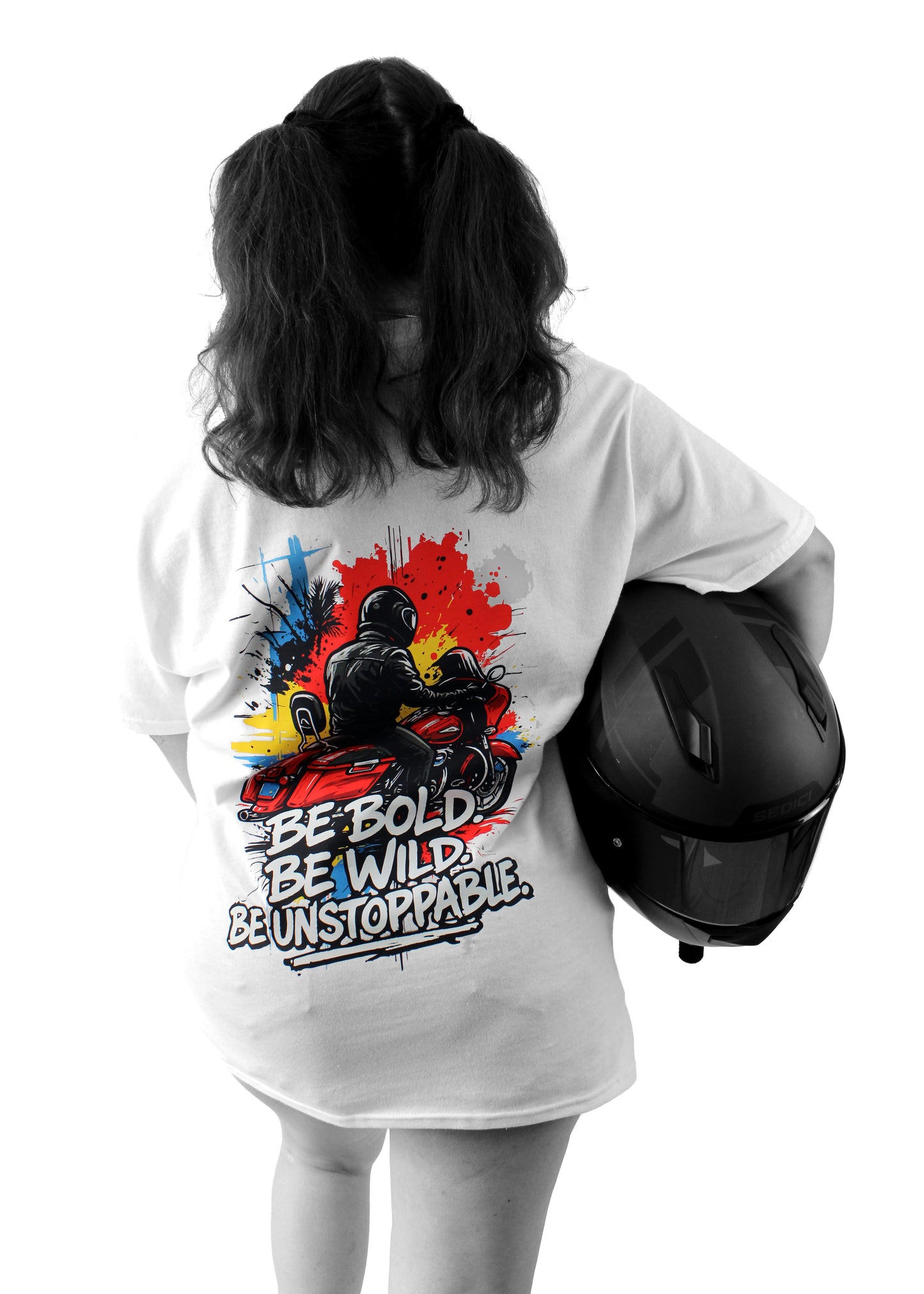 t-shirt_white_man & motorcycle