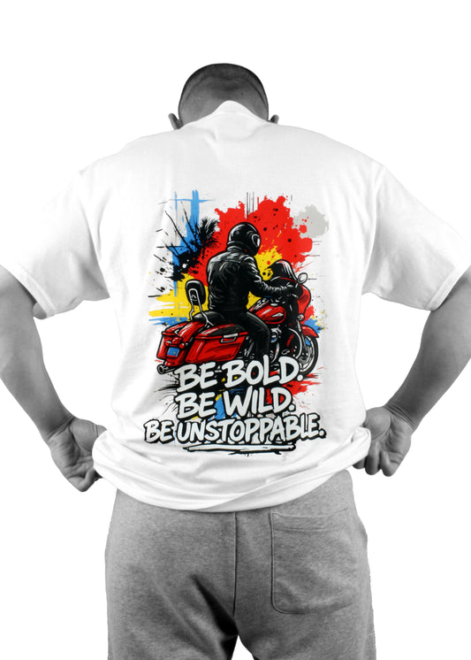 t-shirt_white_man & motorcycle